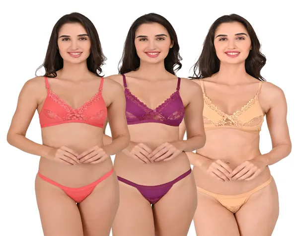 Premium_Solid_Non_Padded_Bra_&_Panty_Lingerie_Set_For_Women_Pack_Of_3