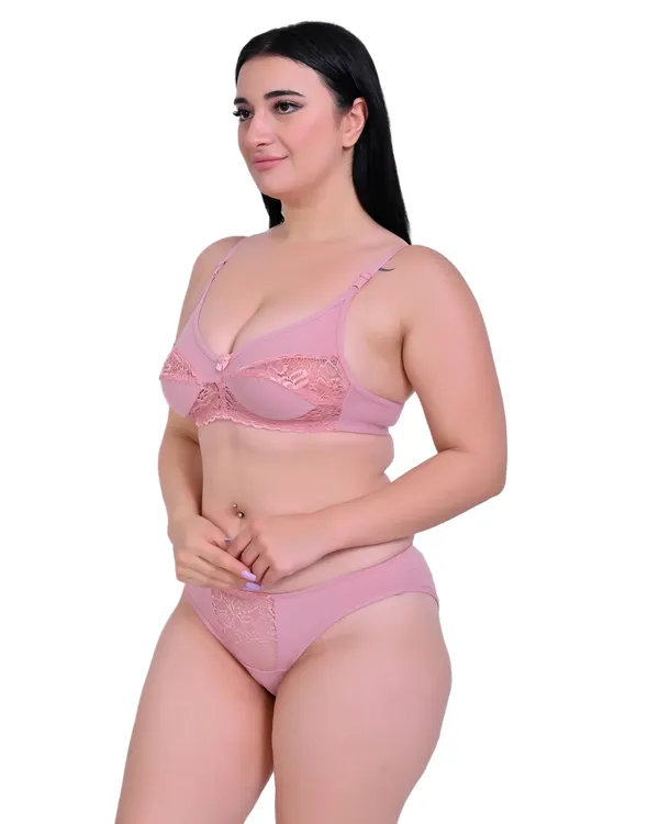 Pink_Premium_Solid_Non_Padded_Bra_&_Panty_Lingerie_Set_For_Women