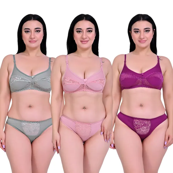 Premium_Solid_Non_Padded_Bra_&_Panty_Lingerie_Set_For_Women_Pack_Of_3