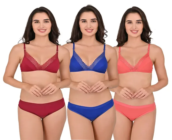 Premium_Solid_Non_Padded_Bra_&_Panty_Lingerie_Set_For_Women_Pack_Of_3