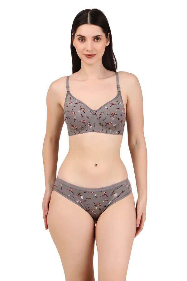 Grey_Premium_Printed_Padded_Bra_&_Panty_Lingerie_Set_For_Women