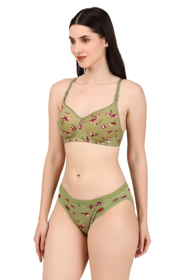Green_Premium_Printed_Padded_Bra_&_Panty_Lingerie_Set_For_Women