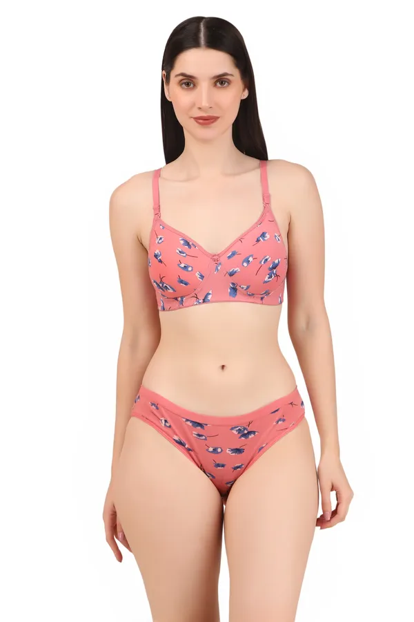 Pink_Premium_Printed_Padded_Bra_&_Panty_Lingerie_Set_For_Women