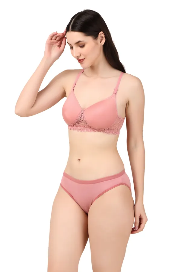 Pink_Premium_Solid_Padded_Bra_&_Panty_Lingerie_Set_For_Women