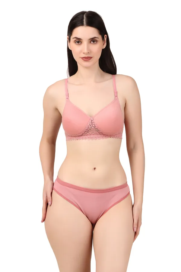 Pink_Premium_Solid_Padded_Bra_&_Panty_Lingerie_Set_For_Women