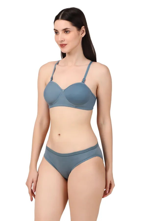 Grey_Premium_Solid_Padded_Bra_&_Panty_Lingerie_Set_For_Women