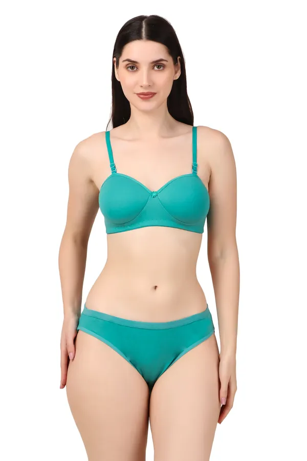 Green_Premium_Solid_Padded_Bra_&_Panty_Lingerie_Set_For_Women