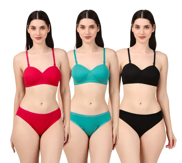 Premium_Solid_Padded_Bra_&_Panty_Lingerie_Set_For_Women_Pack_Of_3