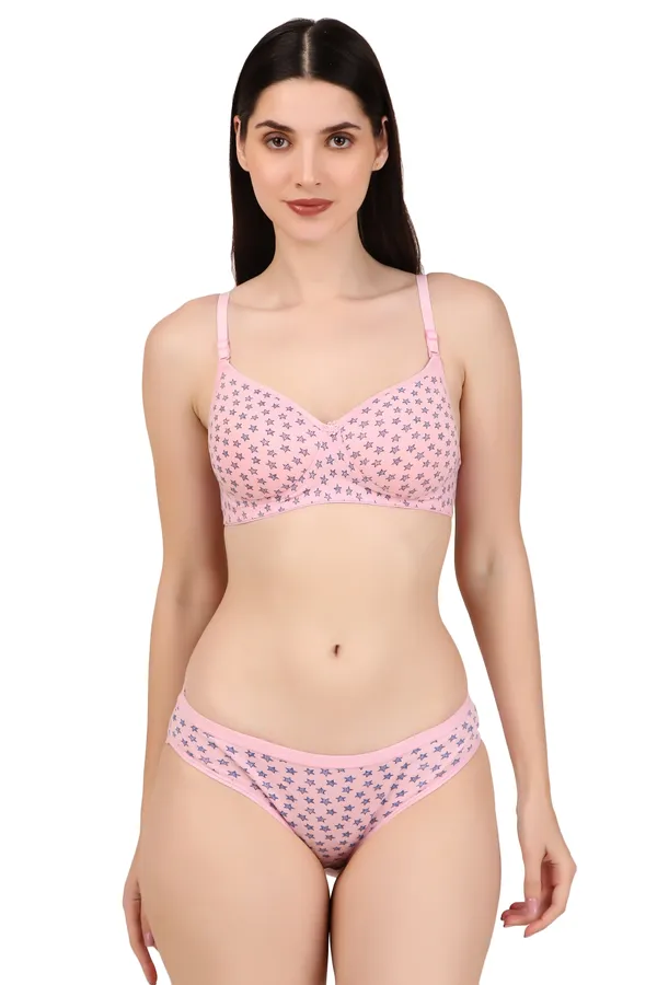 Pink_Premium_Solid_Padded_Bra_&_Panty_Lingerie_Set_For_Women