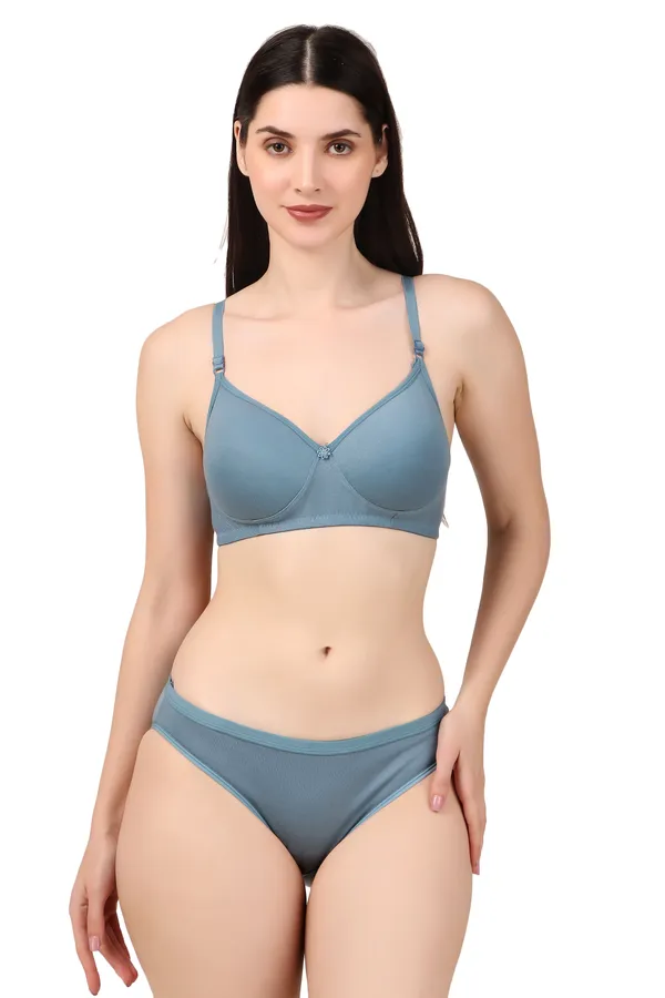 Grey_Premium_Solid_Padded_Bra_&_Panty_Lingerie_Set_For_Women