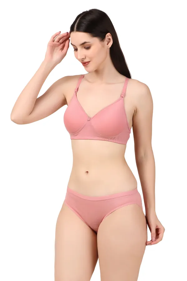 Pink_Premium_Solid_Padded_Bra_&_Panty_Lingerie_Set_For_Women