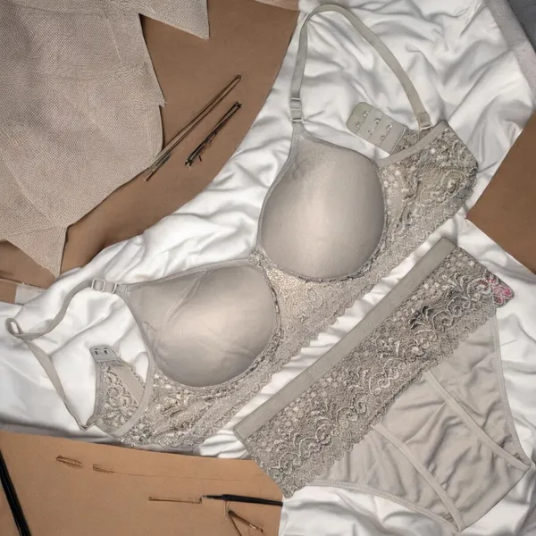 Start_Your_Day_in_Comfort:_Padded_Lace_Bra_Set_Pack_of_3_|_Grey,_Beige_&_Carrot