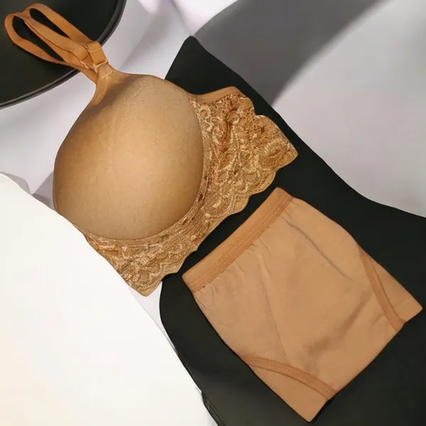Start_in_Style:_Padded_Lace_Bra_Set_Pack_of_3_|_Pink,_Golden_&_Maroon