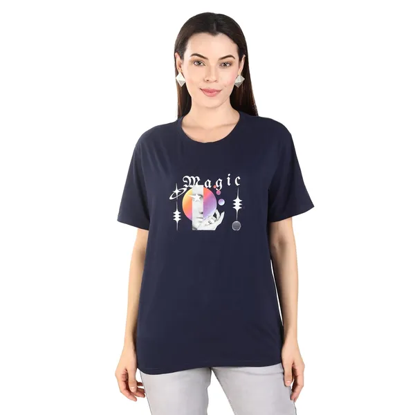 Navy_Cotton_T-Shirt_For_Women
