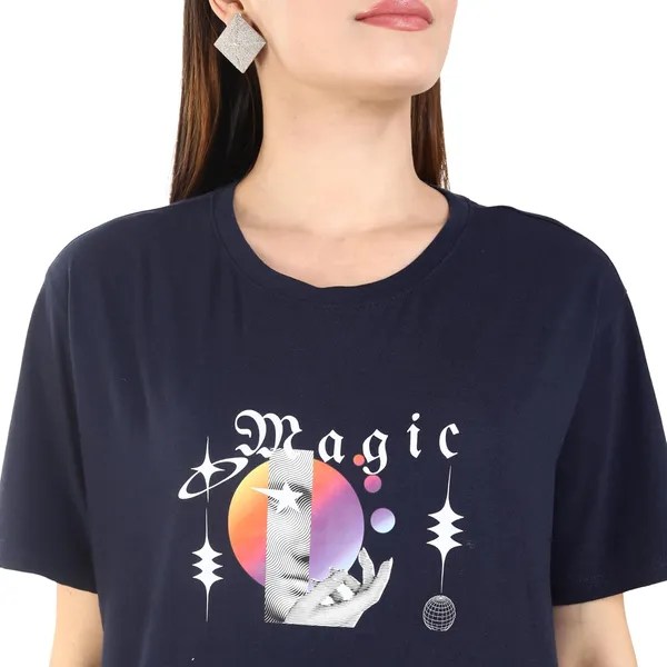 Navy_Cotton_T-Shirt_For_Women