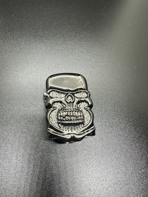 Black_Windproof_Lighter_with_A_Refill_|_Refillable_Skeleton_Lighter_with_safety|_Lock_Feature_Included_for_Safety