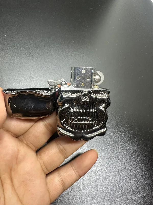 Black_Windproof_Lighter_with_A_Refill_|_Refillable_Skeleton_Lighter_with_safety|_Lock_Feature_Included_for_Safety