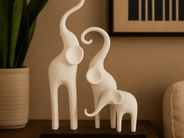Money_&_Prosperity_Elephant_Family_Sculpture_–_Modern_Home_Décor_Showpiece