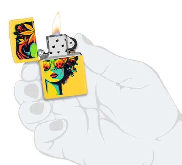 Yellow_Windproof_Lighter_with_A_Refill_|_Refillable_Sunflower_Lighter_with_safety|_Lock_Feature_Included_for_Safety