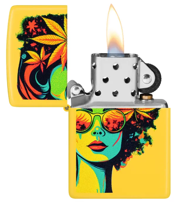 Yellow_Windproof_Lighter_with_A_Refill_|_Refillable_Sunflower_Lighter_with_safety|_Lock_Feature_Included_for_Safety
