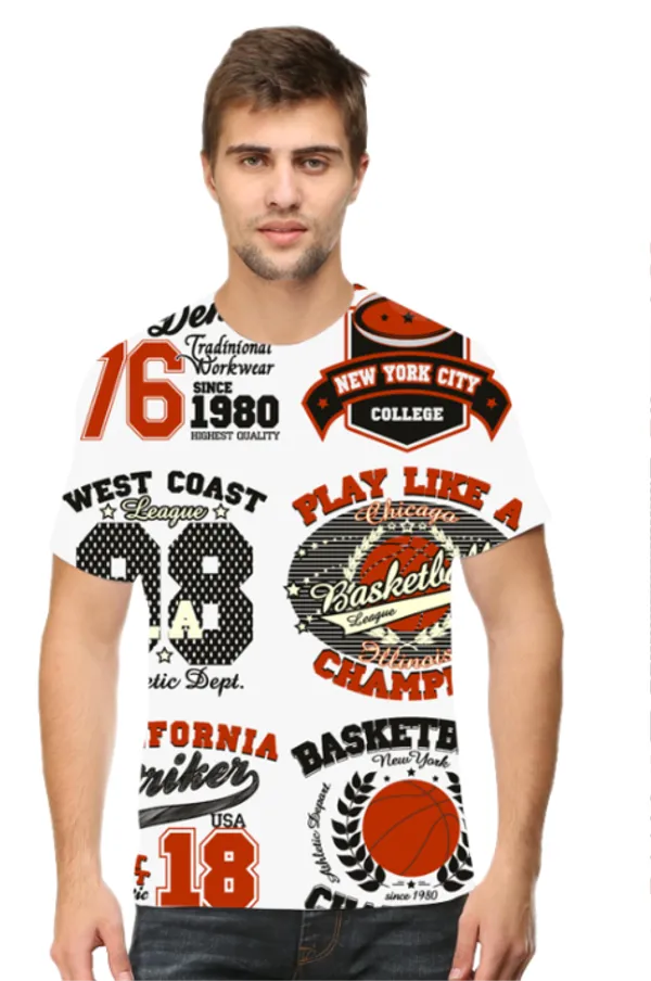 Multicolor_Stylish_Cotton_T-Shirt_For_Men_&_Women