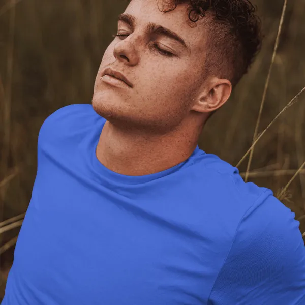 Blue_Stylish_Cotton_T-Shirt_For_Men_&_Women