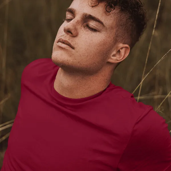 Burgandy_Stylish_Cotton_T-Shirt_For_Men_&_Women