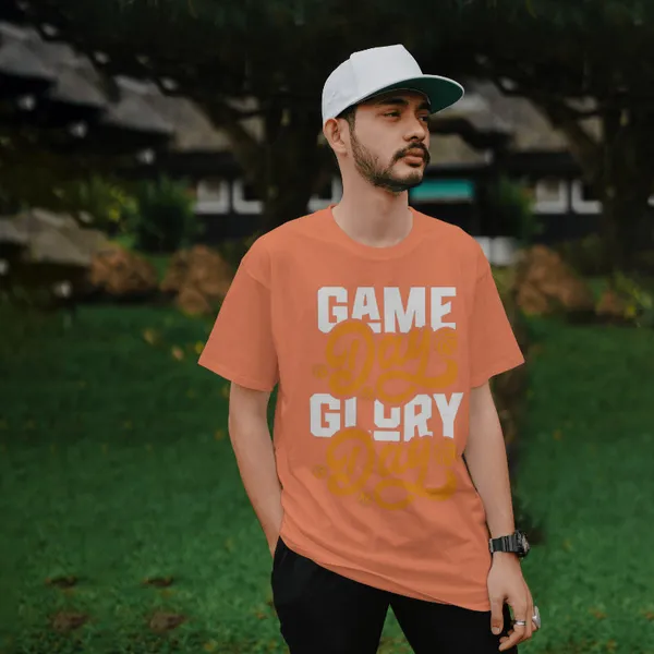 Coral_Cotton_Game_Day_Glory_Day_T-Shirts_For_Men_&_Women