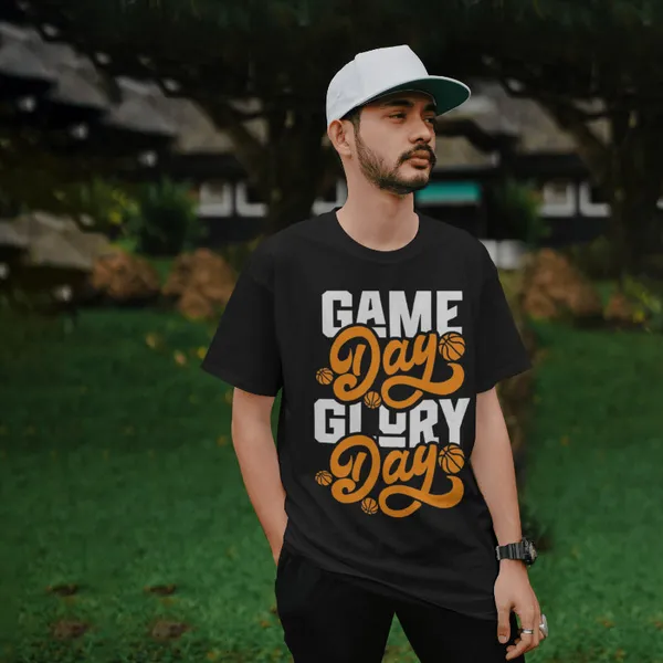 Black_Cotton_Game_Day_Glory_Day_T-Shirts_For_Men_&_Women