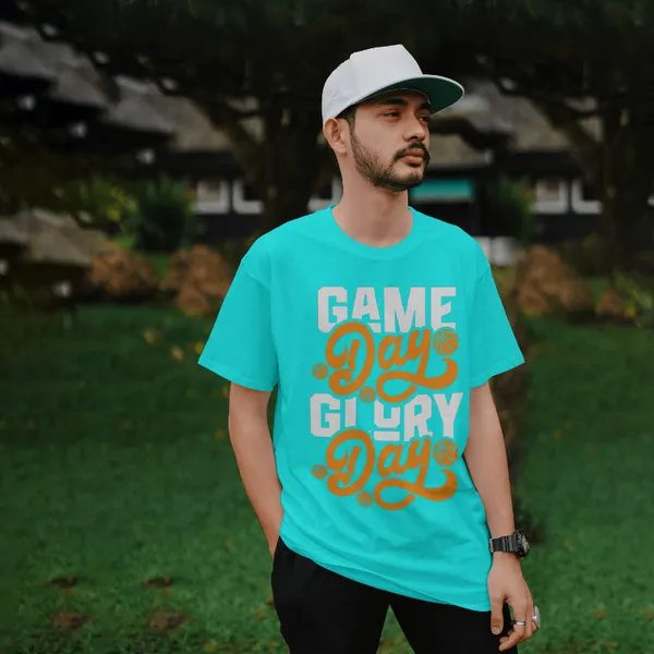 Aqua_Cotton_Game_Day_Glory_Day_T-Shirts_For_Men_&_Women