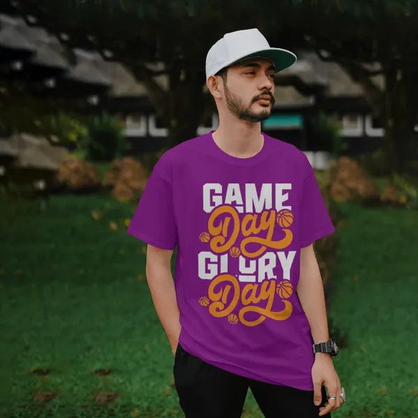 Purple_Cotton_Game_Day_Glory_Day_T-Shirts_For_Men_&_Women