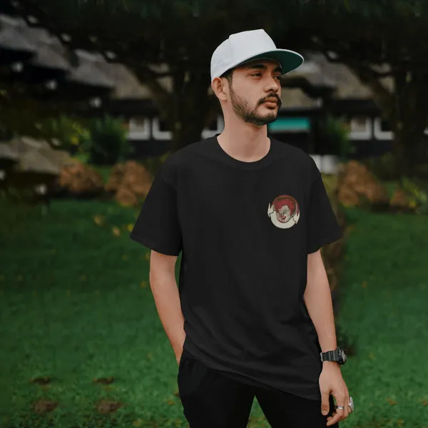 Black_Stylish_Cotton_T-Shirt_For_Men_&_Women