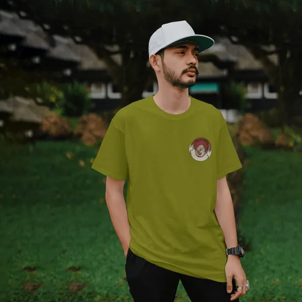Olive_Green_Stylish_Cotton_T-Shirt_For_Men_&_Women