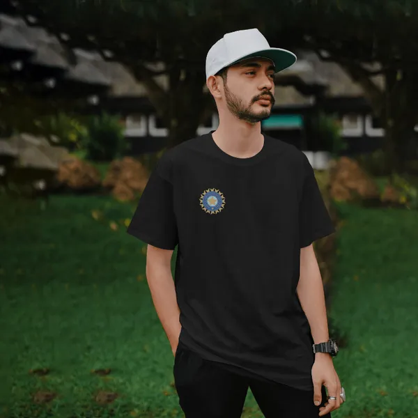 Black_Stylish_Cotton_T-Shirt_For_Men_&_Women