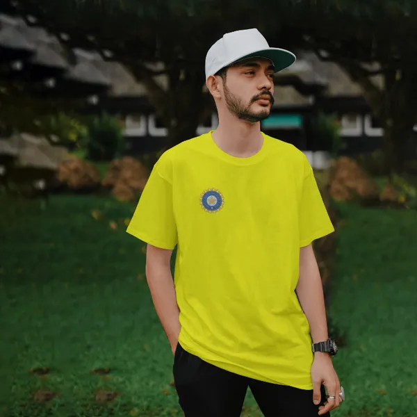 Yellow_Stylish_Cotton_T-Shirt_For_Men_&_Women