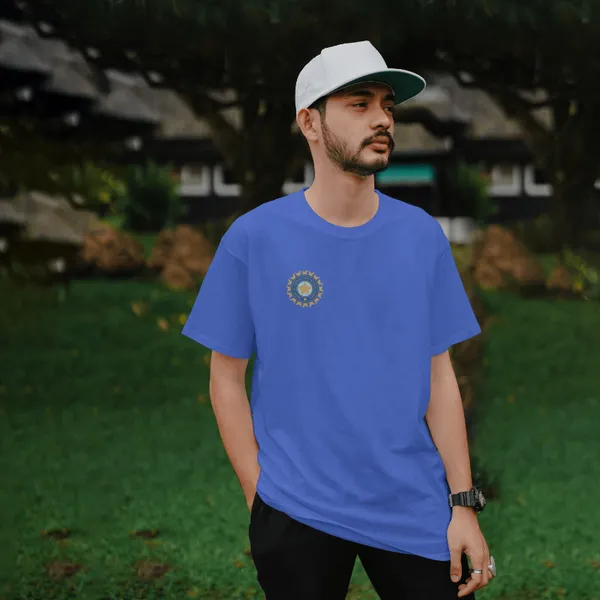 Blue_Stylish_Cotton_T-Shirt_For_Men_&_Women