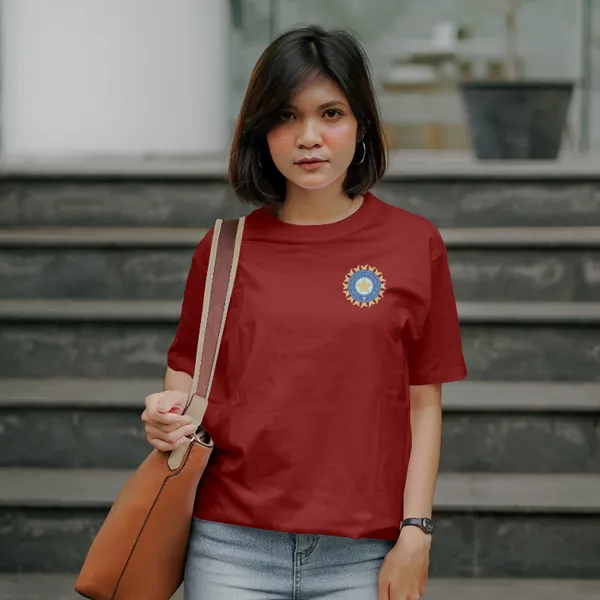 Burgundy_Stylish_Cotton_T-Shirt_For_Men_&_Women