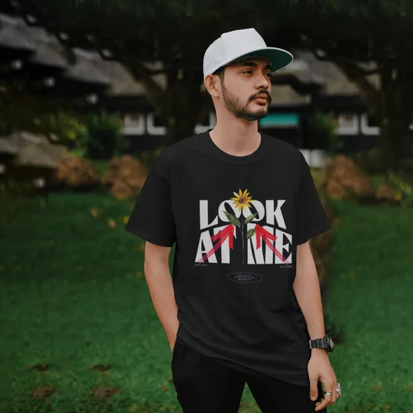 Black_Cotton_Look_At_Me_T-Shirts_For_Men_&_Women