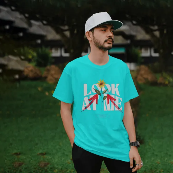 Aqua_Cotton_Look_At_Me_T-Shirts_For_Men_&_Women