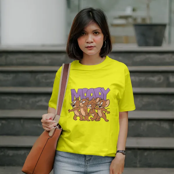 Yellow_Stylish_Cotton_T-Shirt_For_Men_&_Women