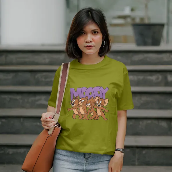 Olive_Green_Stylish_Cotton_T-Shirt_For_Men_&_Women