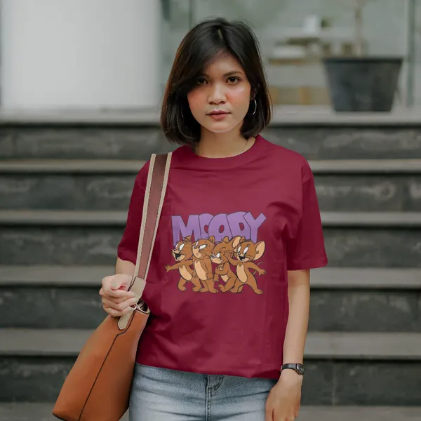 Burgundy_Stylish_Cotton_T-Shirt_For_Men_&_Women