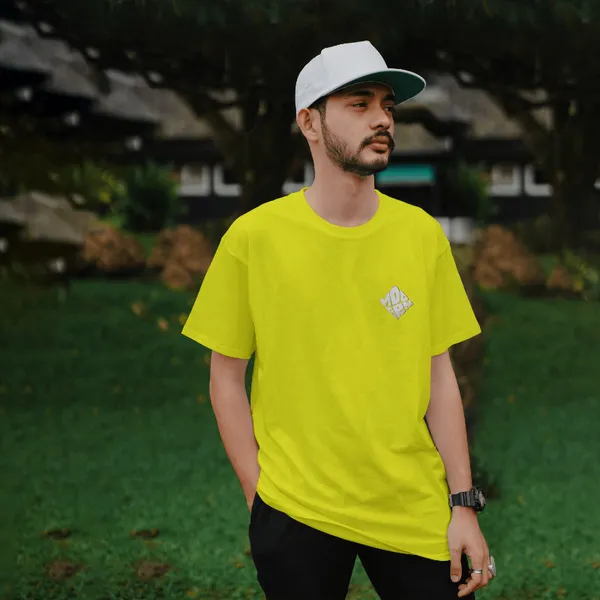 Yellow_Cotton_Modern_T-Shirts_For_Men_&_Women