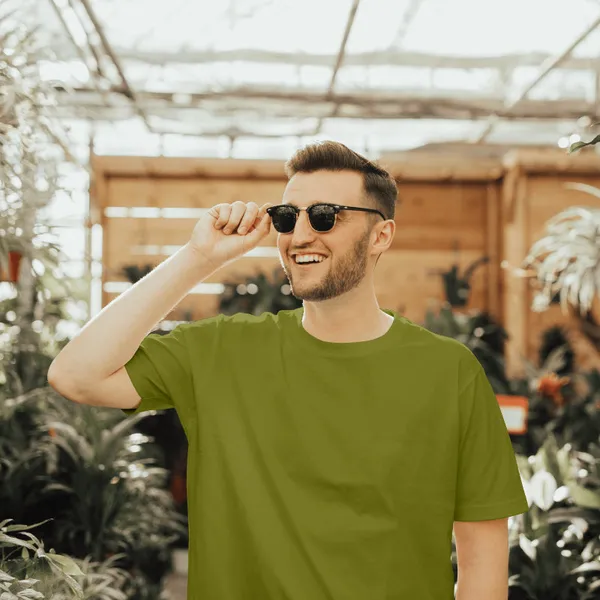 Olive_Green_Stylish_Cotton_T-Shirt_For_Men_&_Women
