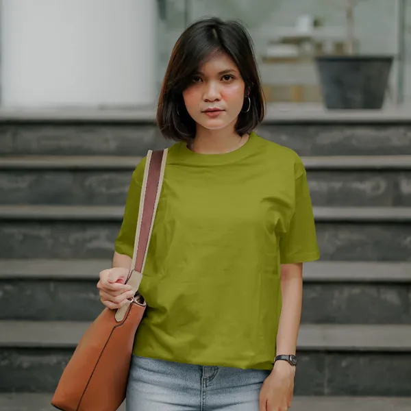 Olive_Green_Stylish_Cotton_T-Shirt_For_Men_&_Women