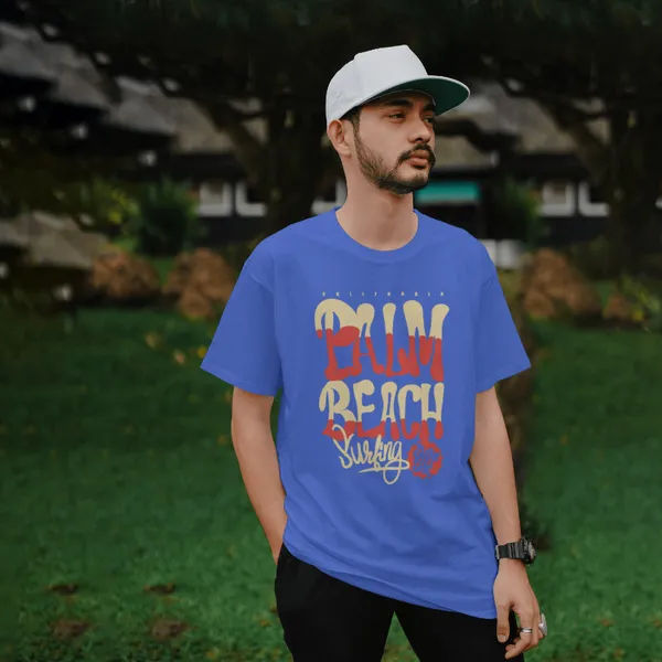 Blue_Stylish_Cotton_T-Shirt_For_Men_&_Women