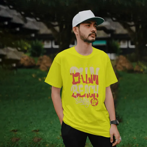 Yellow_Stylish_Cotton_T-Shirt_For_Men_&_Women