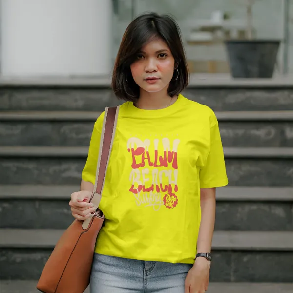 Yellow_Stylish_Cotton_T-Shirt_For_Men_&_Women