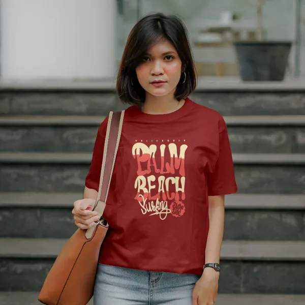 Burgundy_Stylish_Cotton_T-Shirt_For_Men_&_Women