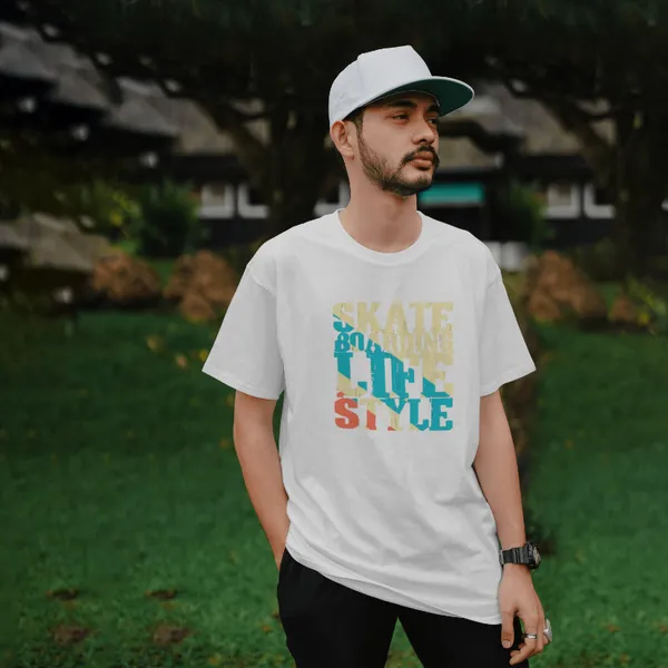 White_Stylish_Cotton_T-Shirt_For_Men_&_Women